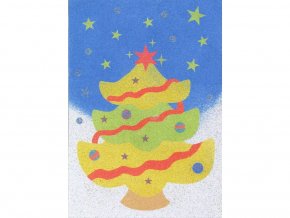 Radost v písku 0923 - šablona na pískování Vánoční stromeček