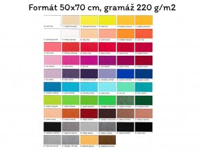 Folia 6122 barevný papír - 220 g/m2, 50x70cm, 1 list