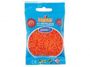 Hama 501-04 - zažehlovací korálky Mini - oranžové, 2 000 ks