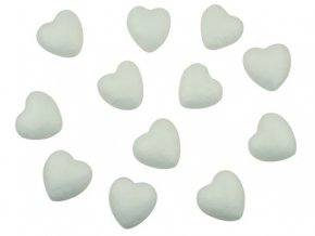 Anděl 6717 - Srdce z polystyrenu - 4 cm, 12 kusů