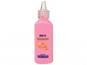 AMOS 1532 - Slupovací barva s konfetami - růžová, 22 ml