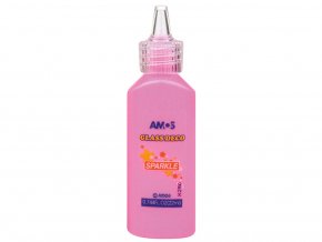 AMOS 1560 - Slupovací barva se třpytkami - růžová, 22 ml