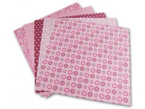 Folia 463/2020 Origami papír Basics - růžový motiv, 50 listů