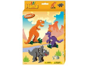 Hama 3434 Dárková sada Dinosauři - zažehlovací korálky MIDI