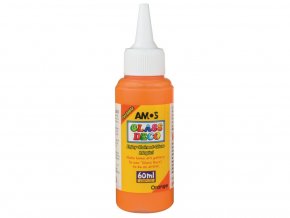 Amos 1503 Slupovací barva na sklo, 60 ml - oranžová