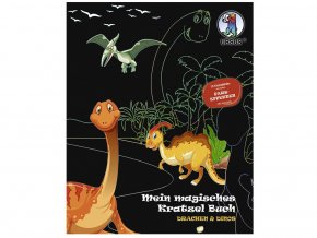 Ursus 2453/02 Kouzelná škrabací knížka Draci a dinosauři