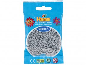 Hama 501-70 - zažehlovací korálky Mini - světle šedé, 2 000 ks