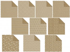 URSUS 3805/55 Origami papíry Kraft, 15x15 cm, 100 listů