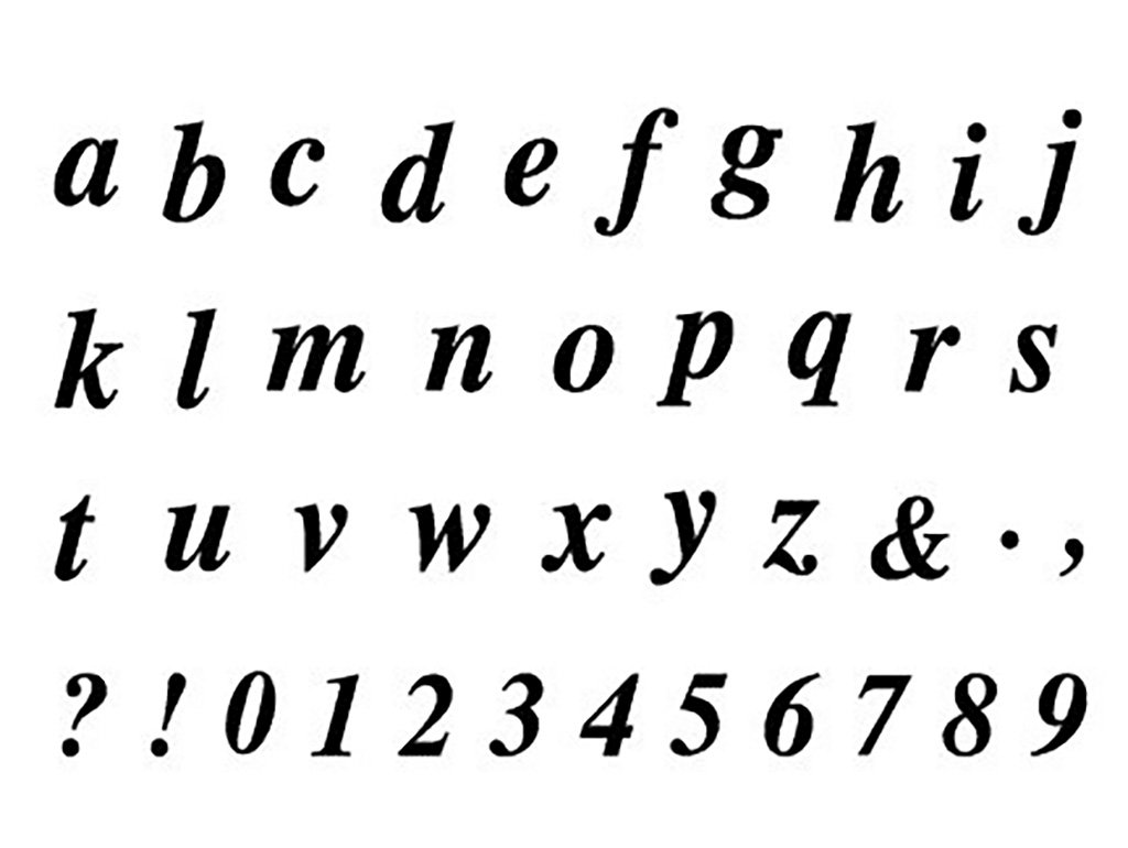 Creatoys Silikonová razítka - malá písmenka a čísla - 41 ks