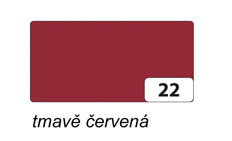 Folia - Max Bringmann Barevný papír - jednotlivé barvy - 220 g/m2, 50x70 cm Barva: tmavě červená