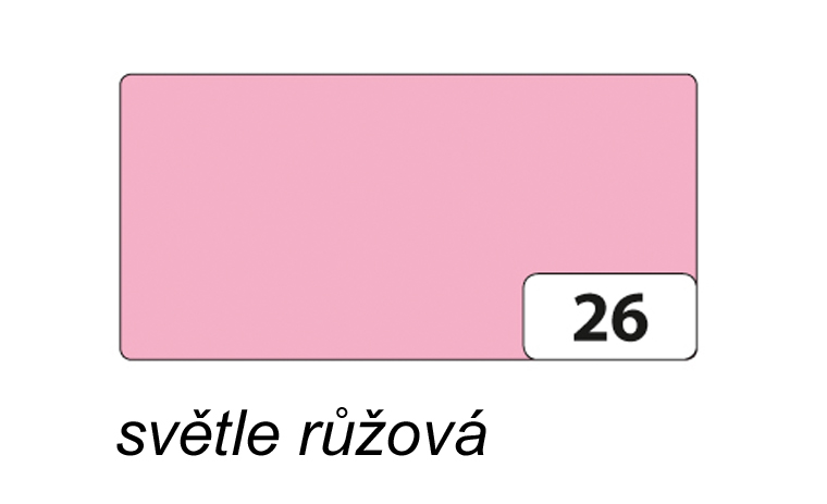 Folia - Max Bringmann Barevný papír - jednotlivé barvy - 220 g/m2, 50x70 cm Barva: světle růžová