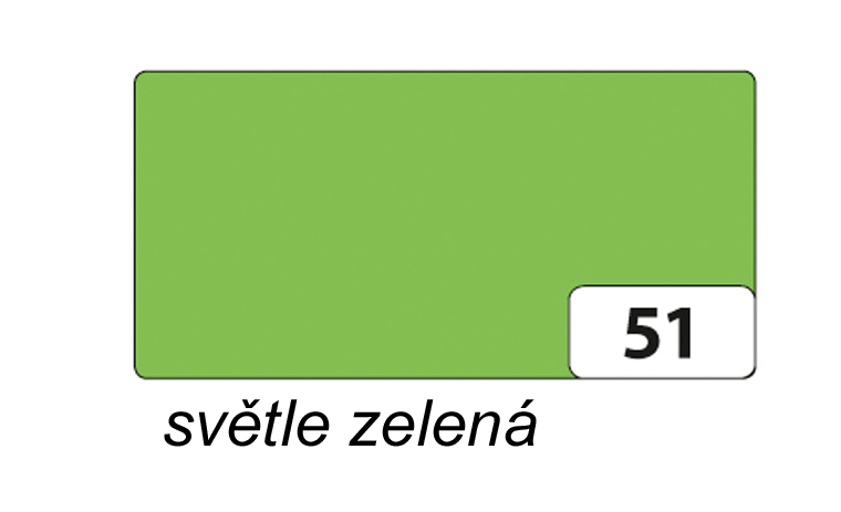 Folia - Max Bringmann Barevný papír - jednotlivé barvy - 220 g/m2, 50x70 cm Barva: světle zelená