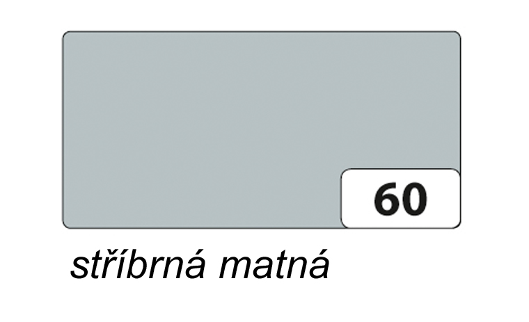 Folia - Max Bringmann Barevný papír - jednotlivé barvy - 220 g/m2, 50x70 cm Barva: stříbrná matná