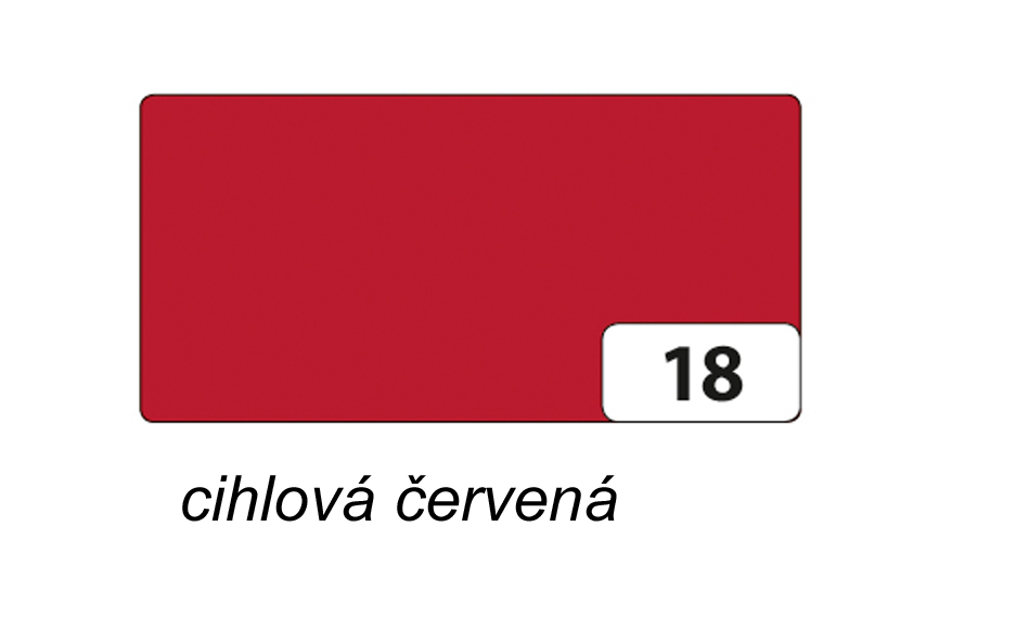 Folia - Max Bringmann Barevný papír - jednotlivé barvy - 130 g/m2, 50x70 cm Barva: cihlová červená
