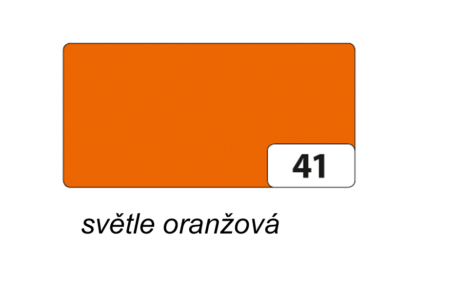 Folia - Max Bringmann Barevný papír - jednotlivé barvy - 130 g/m2, 50x70 cm Barva: světle oranžová