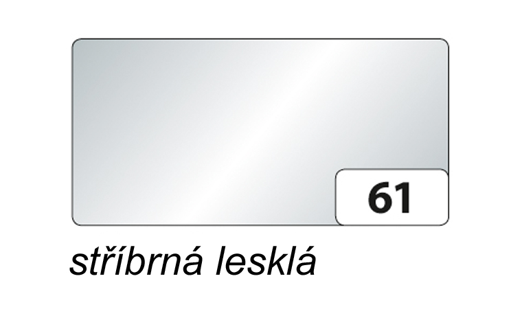 Folia - Max Bringmann Barevný papír - jednotlivé barvy - 130 g/m2, 50x70 cm Barva: stříbrná lesklá