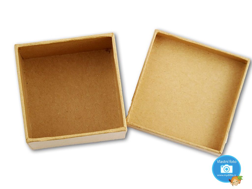 Folia - Max Bringmann Krabička papírová k dozdobení - čtverec - 7,5 x 7,5 x 4 cm