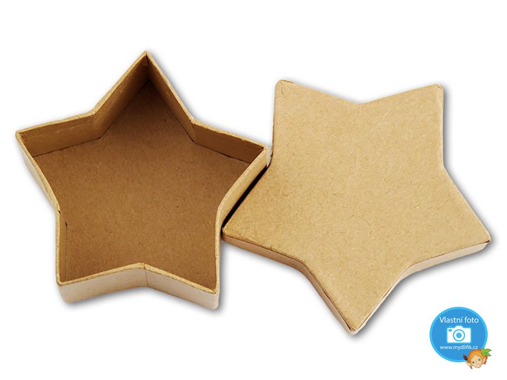Folia 3325 - Krabička papírová k dozdobení - hvězda - 8,5 x 7,5 x 4 cm