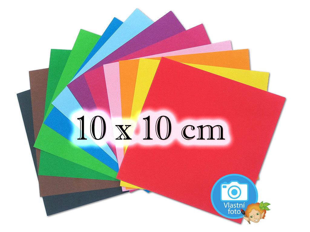 Folia 9100 - Origami papír - 10 x 10 cm, 96 archů ve 12-ti pastelových barvách
