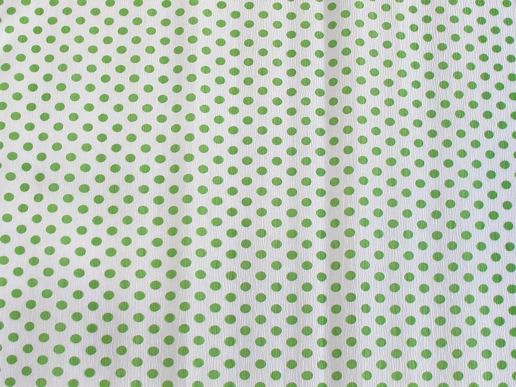 Koh-i-noor Krepový papír puntíkatý - 9755/57 - bílo-zelený