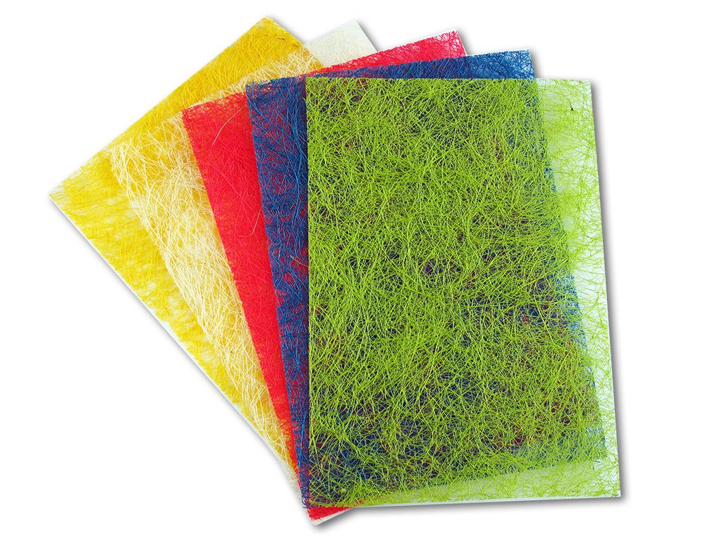 Folia - Max Bringmann Sisalový papír - pastelové barvy, 5 listů, 23 x 33 cm