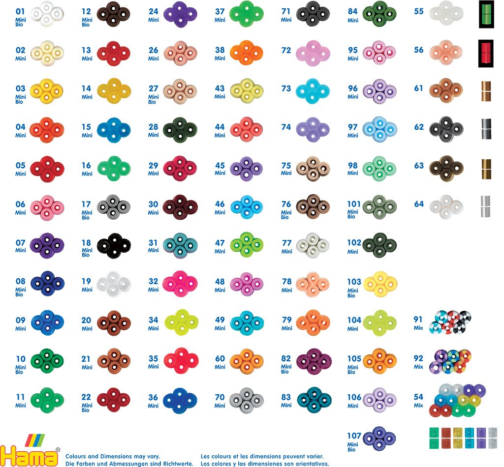 HAMA H205-54 MIDI zažehlovací korálky průhledný Glitter mix - 6000 ks