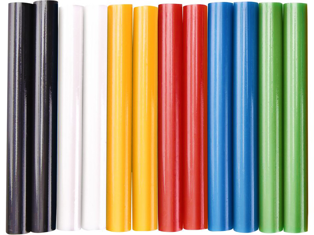 EXTOL Tavné lepící tyčinky barevné, rozměr 11 x 100 mm, 12 kusů, Ø 11 mm