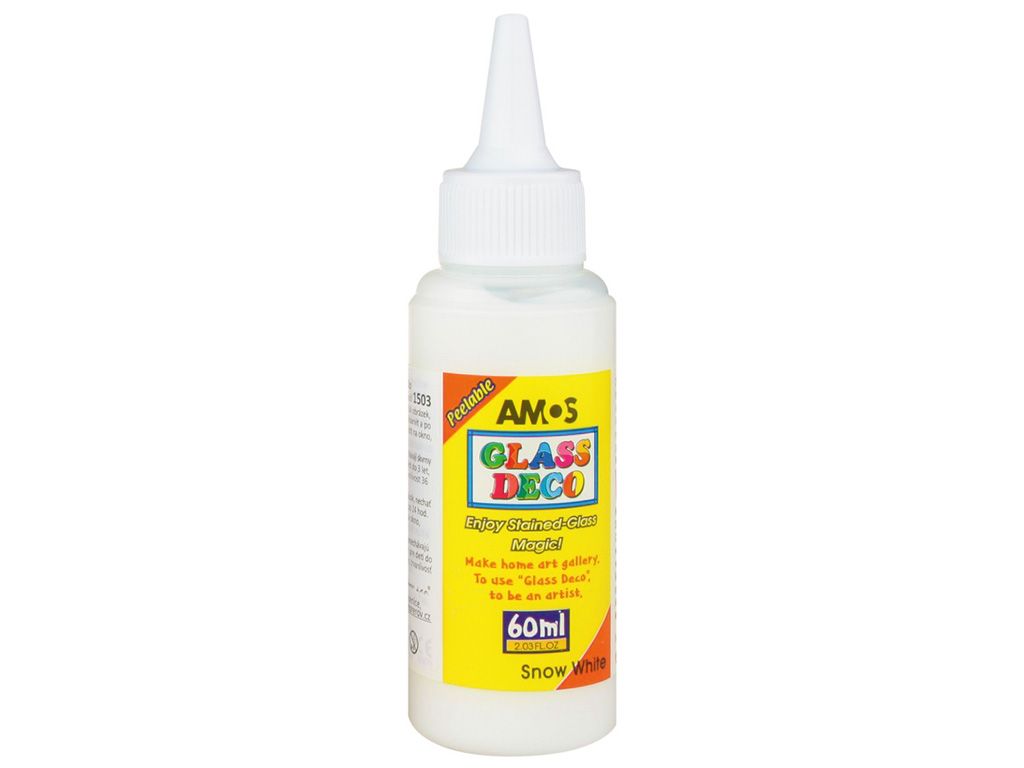 AMOS Slupovací barva na sklo - 60ml - BÍLÁ