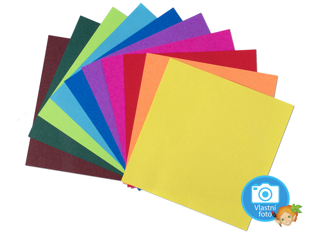 Folia - Max Bringmann Origami papír 70 g/m2 - 20 x 20 cm, 100 archů v 10-ti barvách
