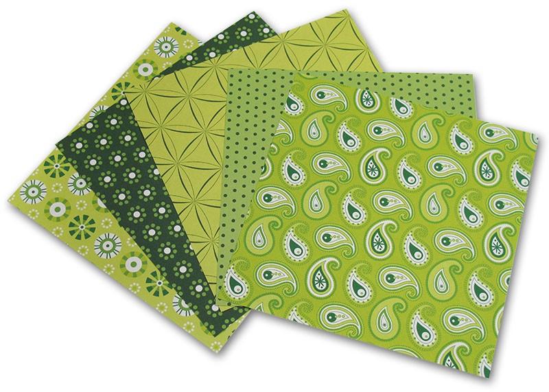 Folia 465/2020 - Origami papír Basics 80 g/m2 - 20 x 20 cm, 50 archů - zelený
