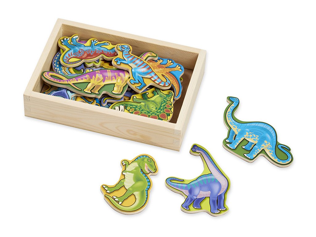 Melissa & Doug Dřevěná magnetická zvířátka - Dinosauři - 20 ks