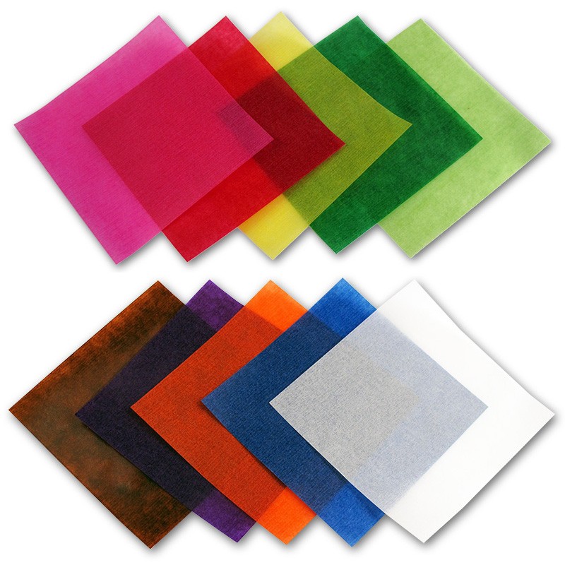 Folia - Max Bringmann Origami papír transparentní - 20x20 cm, 500 listů, 10 barev