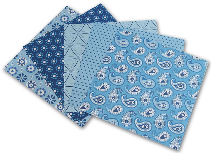Folia 464/1515 - Origami papír Basics 80 g/m2 - 15 x 15 cm, 50 archů - modrý