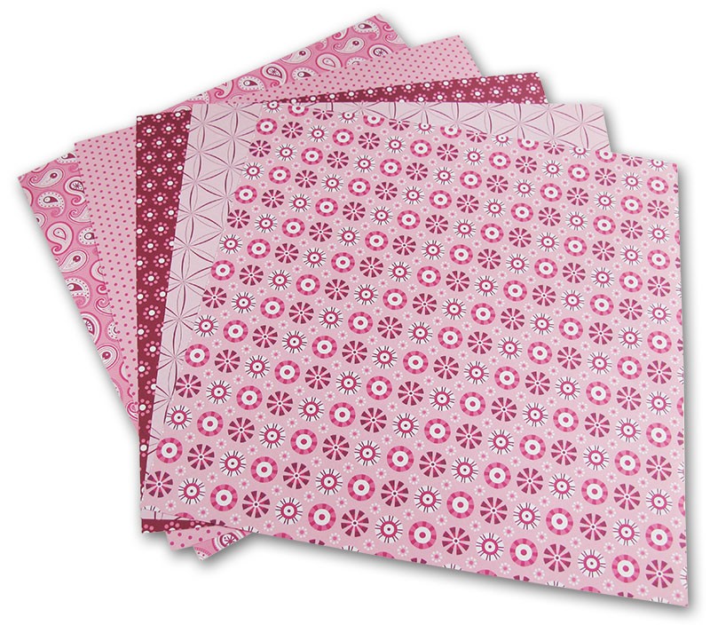 Folia 463/1515 - Origami papír Basics 80 g/m2 - 15 x 15 cm, 50 archů - růžový