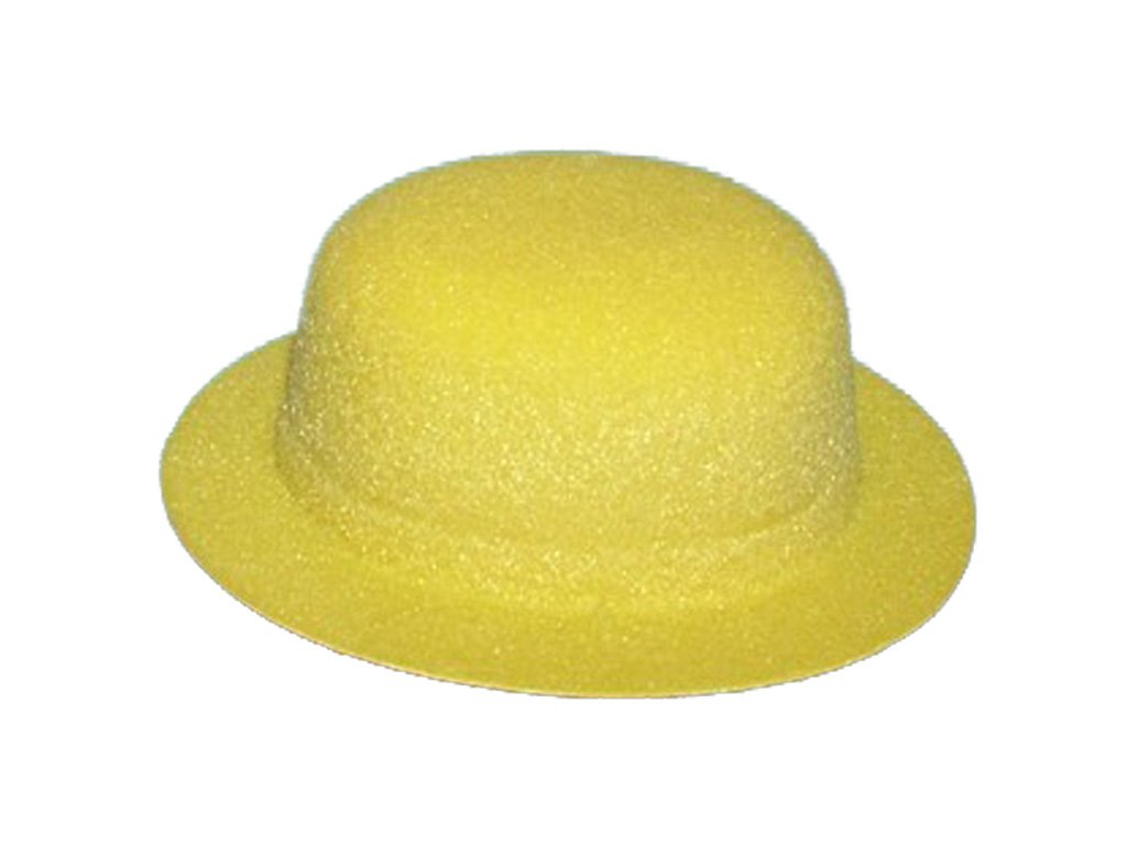 BD-Tova Dekorační klobouček žlutý plastový, 1 ks