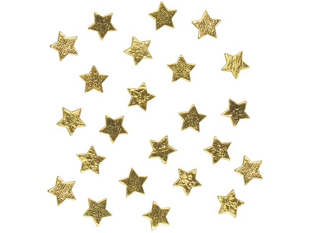 Anděl Dřevěné hvězdičky zlaté, 24 ks - 2,5 cm