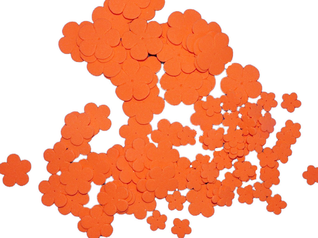 BD-Tova Pěnové výseky - Kytičky oranžové, 100 ks