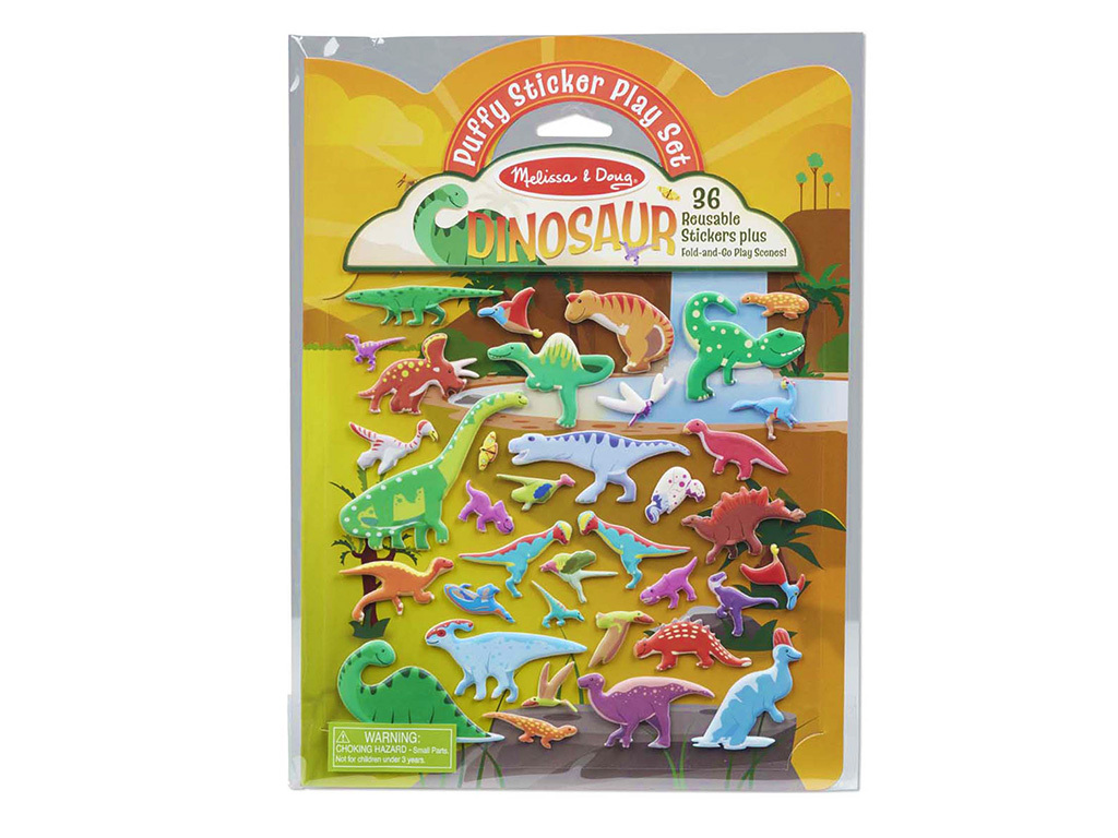 Melissa & Doug Adhezní samolepkový sešit - DINOSAUŘI