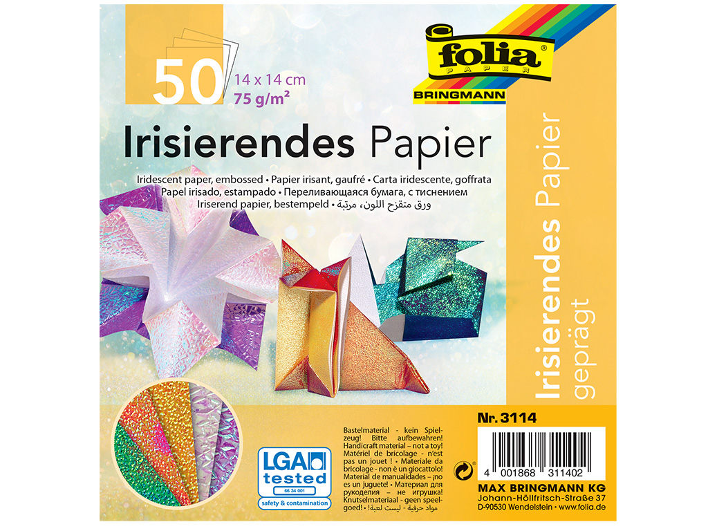 Folia - Max Bringmann Texturovaný papír s duhovými odlesky - 50 listů