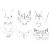 Folia 23209 - Papírové masky k dozdobení, 6 ks, Zvířata