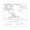 Radost v písku 0521 - šablona na pískování Loď na moři