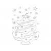 Radost v písku 0923 - šablona na pískování Vánoční stromeček