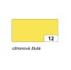 Folia 6122/12 barevná čtvrtka - 220  g/m2, 50x70 cm, 1 list, citrónový