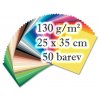 Folia 6725 - Barevné papíry - 130 g/m2, 50 barev, 25 x 35 cm