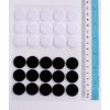 Folia 2301 - Samolepící suchý zip - černé a bílé puntíky - 30 kusů
