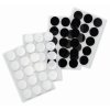 Folia 2301 - Samolepící suchý zip - černé a bílé puntíky - 30 kusů