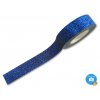 Folia 28509 - dekorační lepící glitrová washi páska modrá
