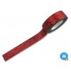 Folia 28509 -dekorační lepící glitrová washi páska červená