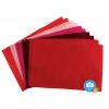 Folia 520492 - Dekorativni filc tón v tónu - červená, 10 listů