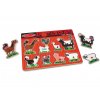 Melissa and Doug 10726 - Dřevěné puzzle se zvuky - zvířata z farmy